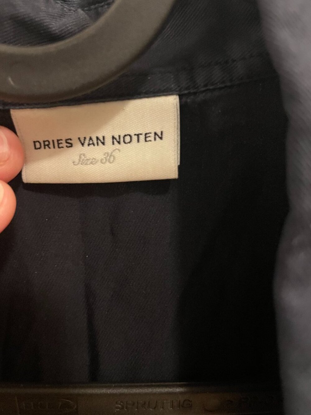 Dries Van Noten button down navy shirt